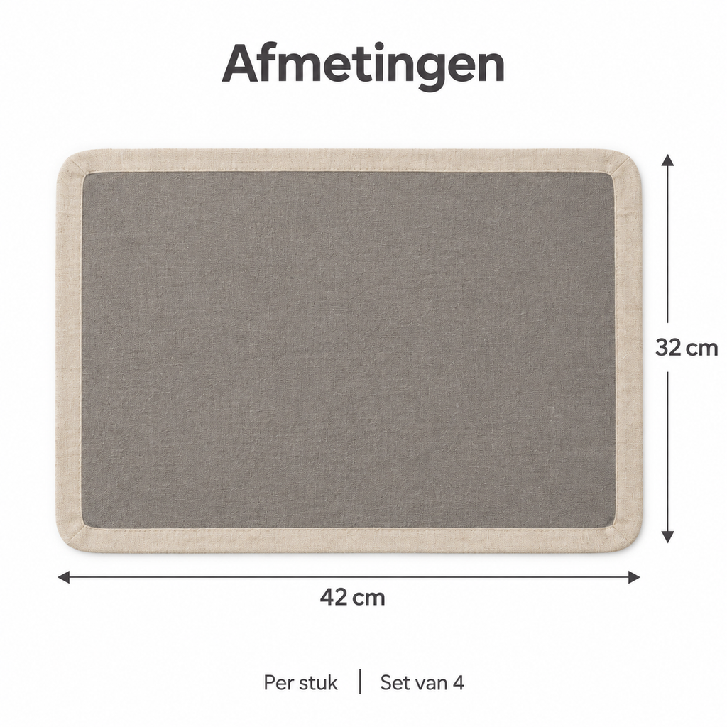 Randritme Placemats Set van 4