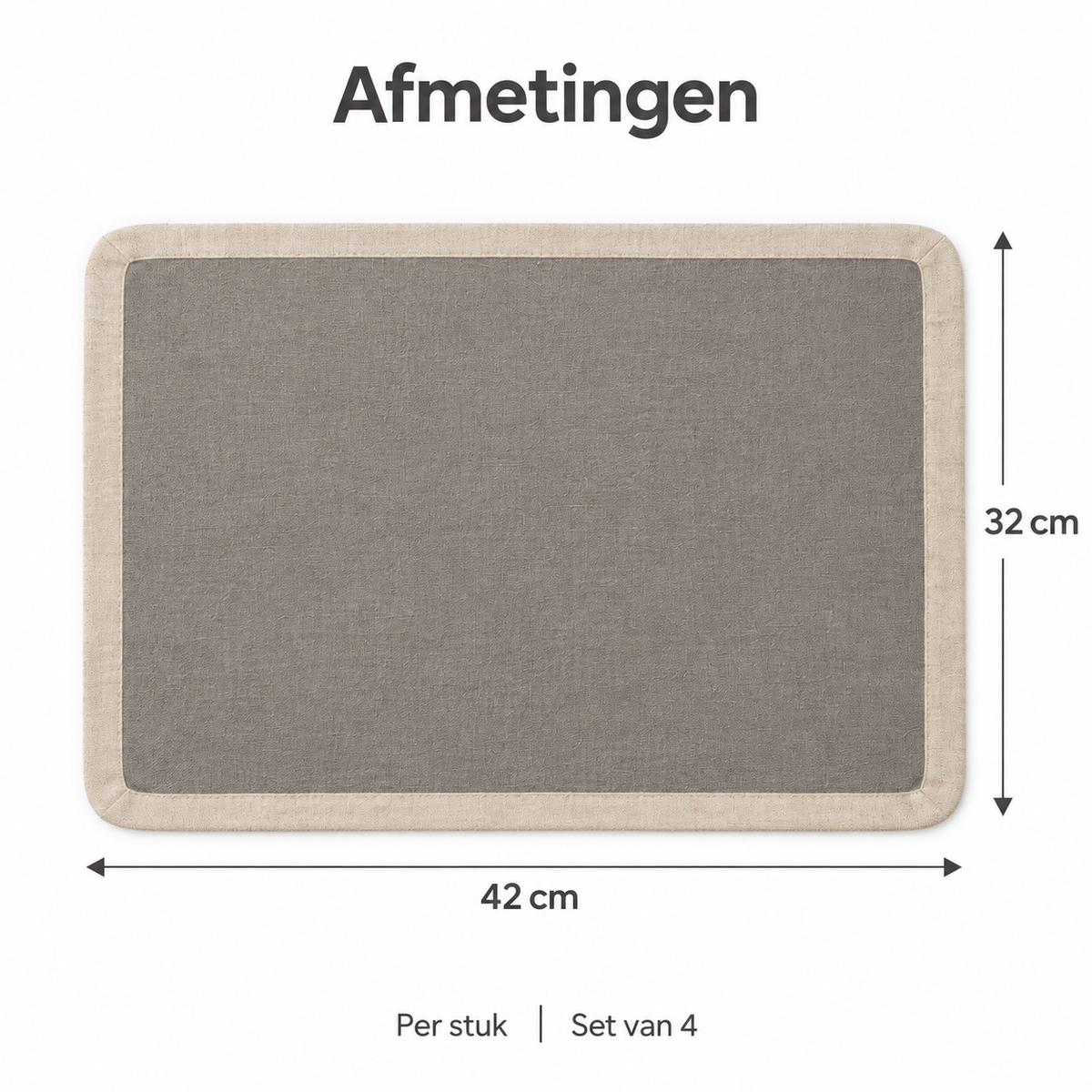 Randritme Placemats Set van 4